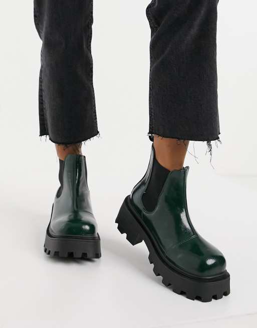 Bottines vert bouteille new arrivals