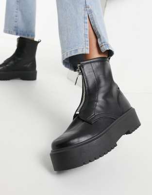 bottines noires fermeture eclair devant