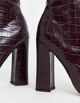 bottines talons bordeaux