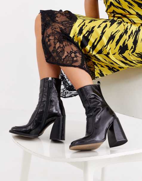 look bottes noires talons