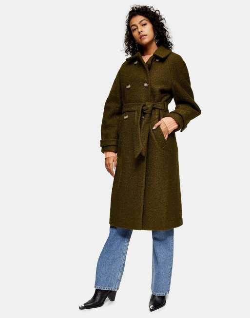 Topshop trench coat deals with wool