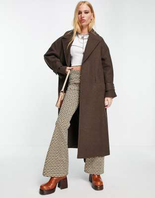 Topshop boucle discount button front coat