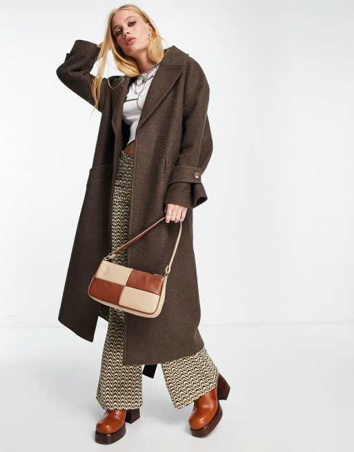 Boucle store wrap coat