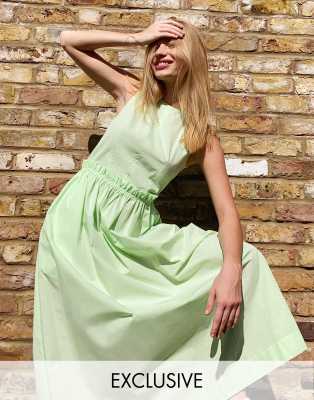 topshop green maxi dress