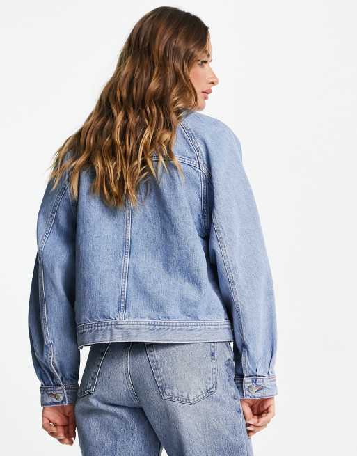 Topshop boxy 2025 crop denim jacket