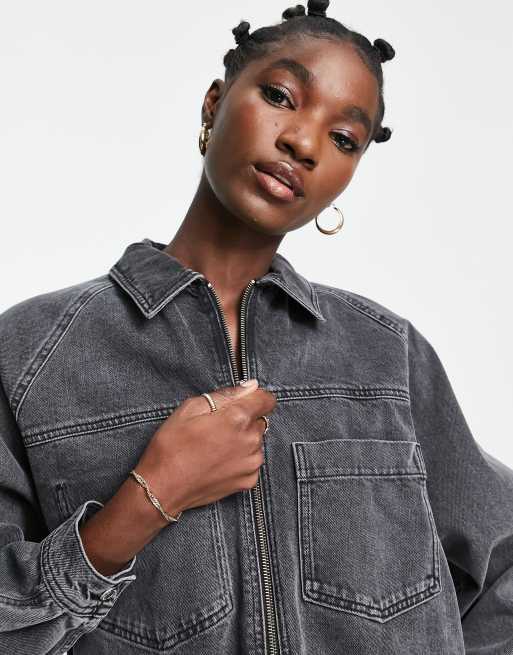 Topshop boxy 2025 crop denim jacket