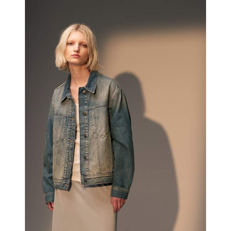 Topshop raspberry hotsell denim jacket