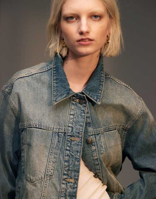 Topshop raspberry 2024 denim jacket