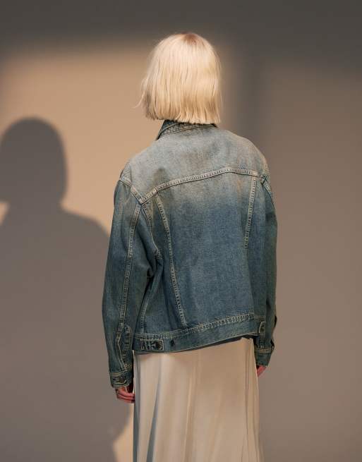 Topshop distressed 2024 denim jacket