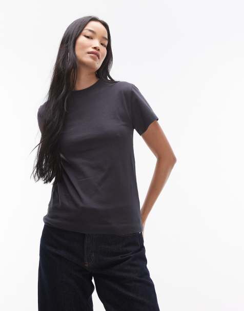 Topshop boxy tee in slate - view 1