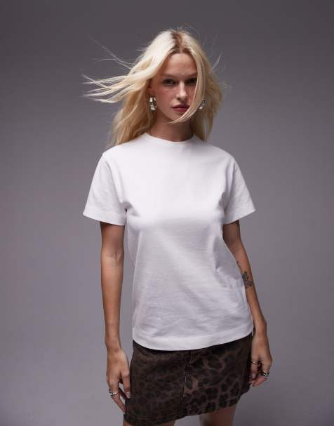 Topshop boxy tee in white - view 1