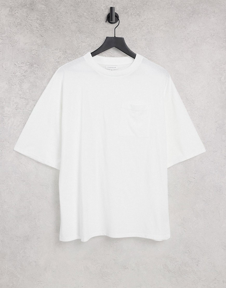 Topshop boysie t-shirt in ecru-Neutral