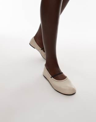 Topshop Brad Ballerina Flats With Elastic Strap