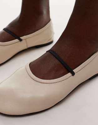 Topshop Brad Ballerina Flats With Elastic Strap