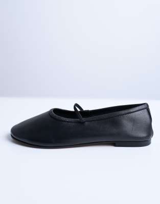 Topshop Brad Ballet Flats With Elastic Straps