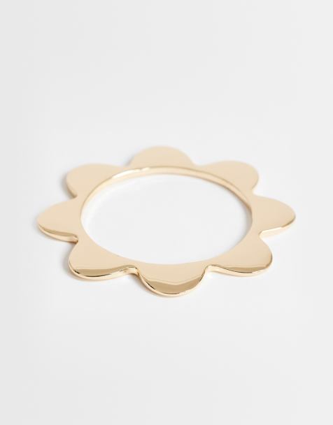 Topshop Bradley bangle in gold - view 1