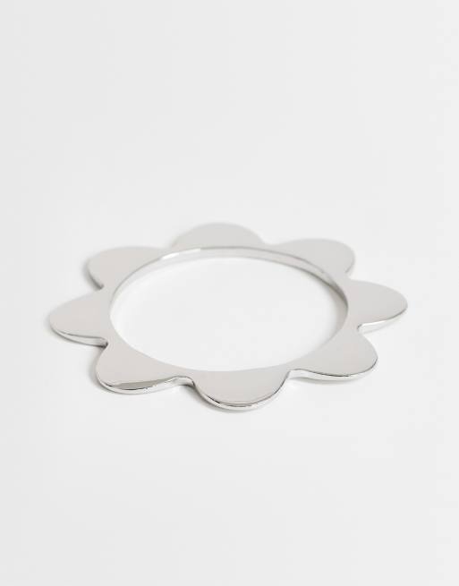 Topshop Bradley bransoletka typu bangle w kolorze srebrnym