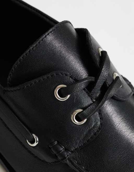 Topshop – Brandi – Schnürschuhe aus Leder in Schwarz, 3 von 4