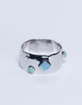 [Topshop] Topshop Bree large bangle bracelet with stones in silver One Size SILVER