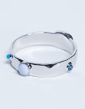 [Topshop] Topshop Bree small bangle with stones in silver One Size SILVER