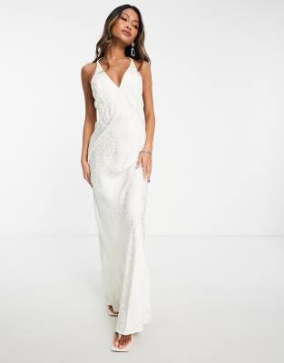 Topshop Heart Jacquard Slip Dress In Ivory white ModeSens