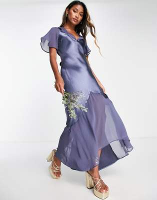 Topshop angel best sale sleeve dress