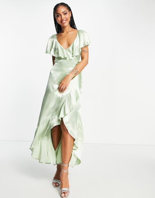 Topshop ruffle 2025 wrap dress