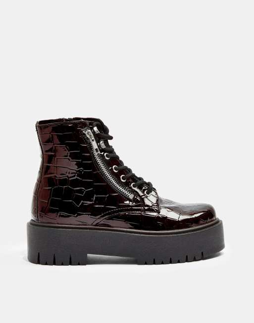 Topshop shop burgundy boots