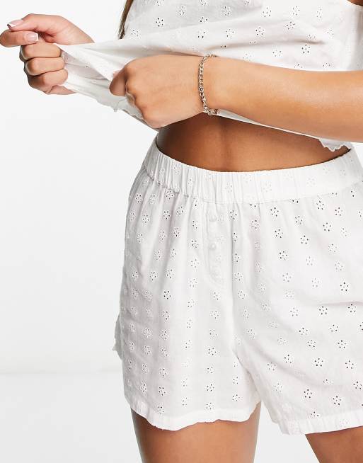 White broderie pyjamas new arrivals