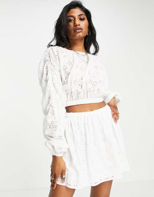 White mini 2025 skirt asos