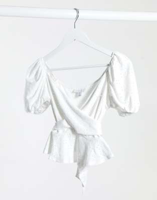 topshop white broderie dress