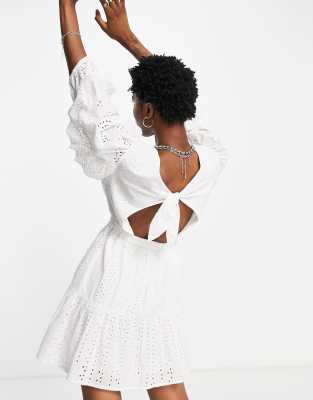 topshop white broderie dress