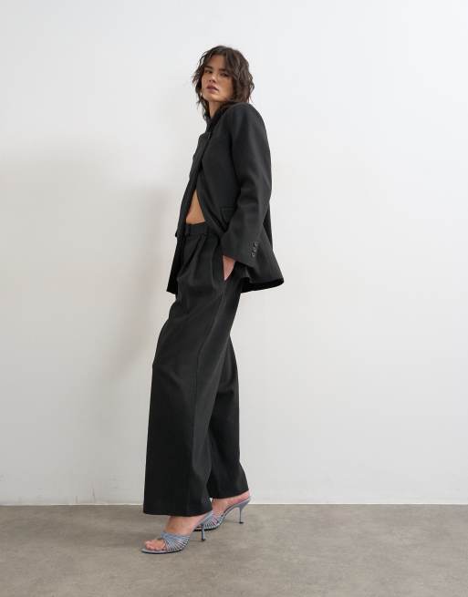 Topshop - Blazer met opstaande boord in zwart, 2 van 3