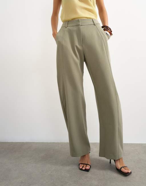 Topshop broek met horseshoe-pasvorm in salie, 4 van 5