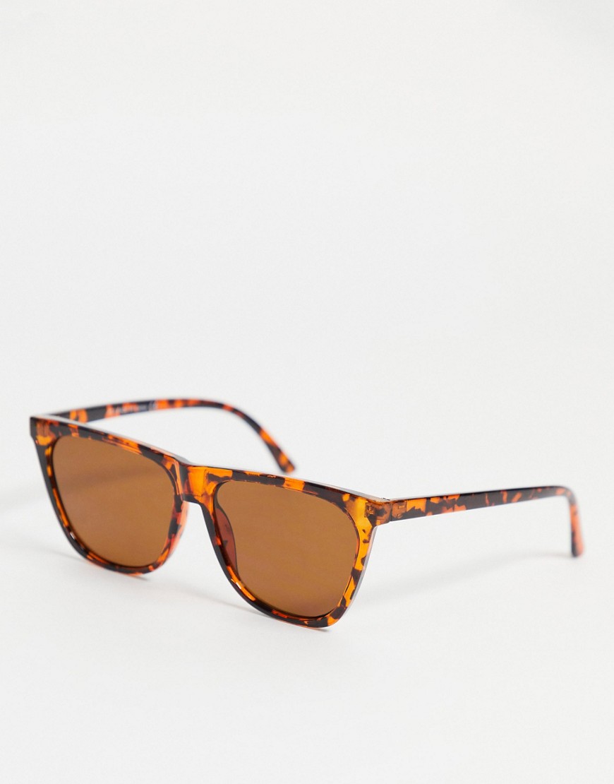Topshop Brown Crystal Frame Square Sunglasses With Brown Lense