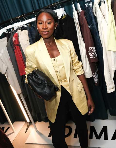 Topshop - Bruiloft & Gelegenheidskleding - Premium - Gilet met lage ronde hals en lange pasvorm in geel, deel van co-ord set - view 1