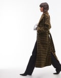 [Topshop] Topshop brushed check formal coat in multi L multi