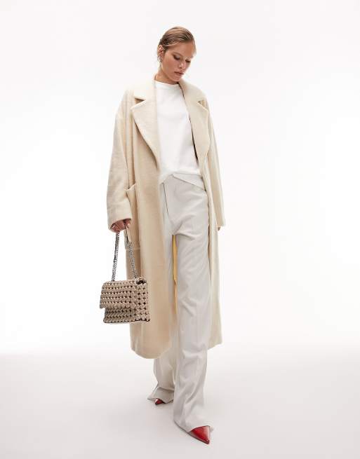 Asos white outlet coat