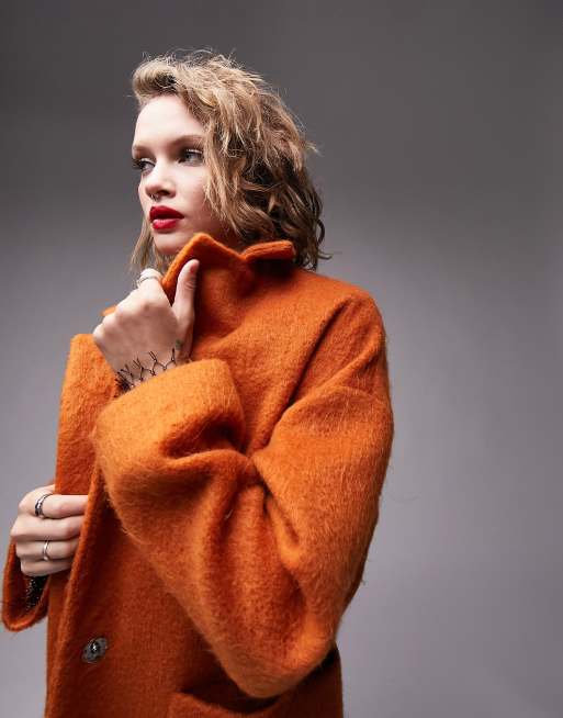 Dark orange outlet coat