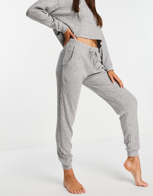 Topshop brushed tracksuit in grey