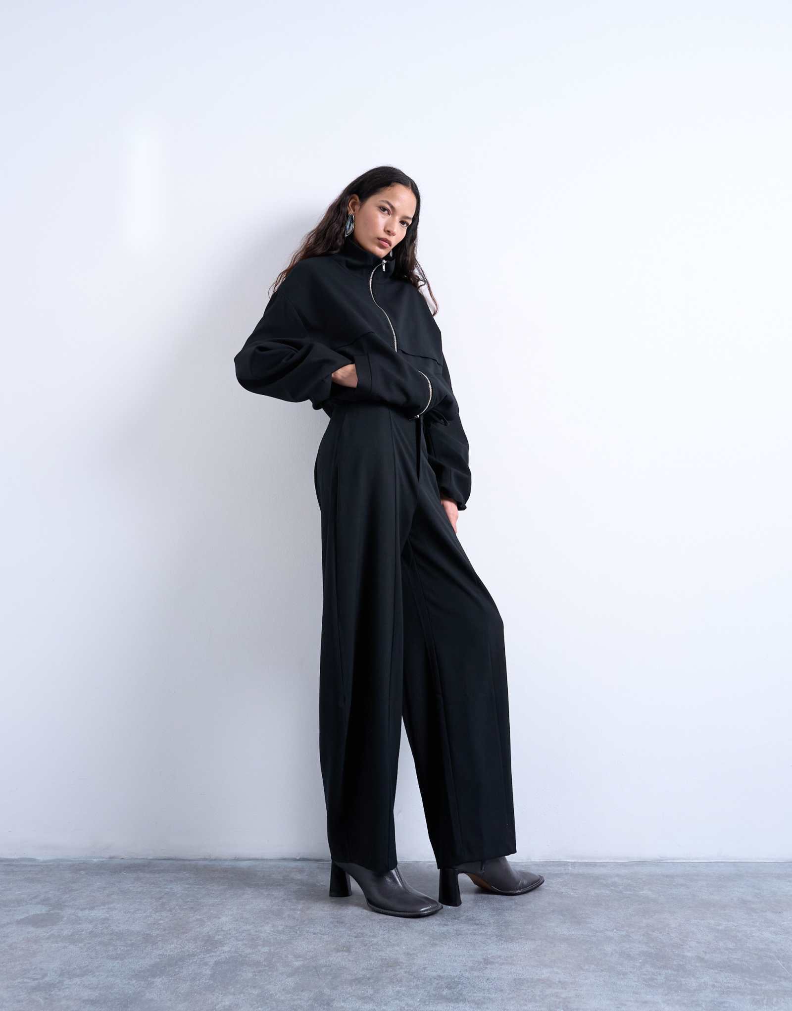 Брюки-пузыри Topshop черного цвета - часть комплекта