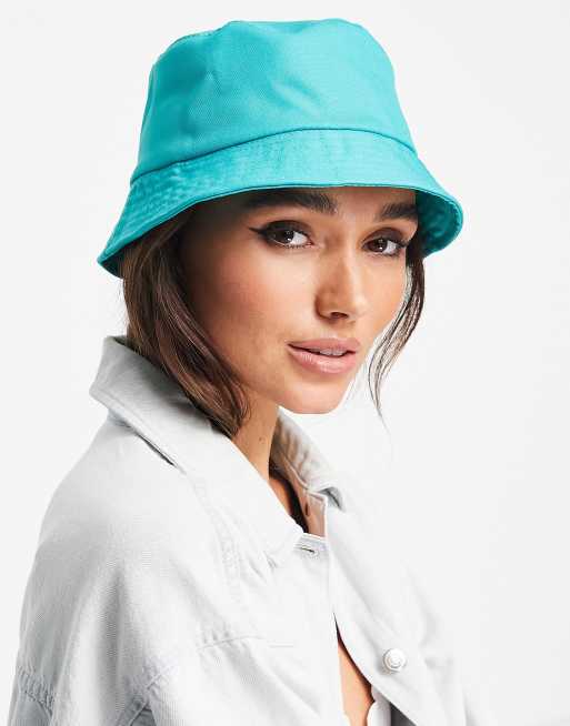 Topshop bucket hat in turquoise