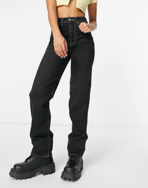 ASOS DESIGN baggy carpenter jeans in washed black