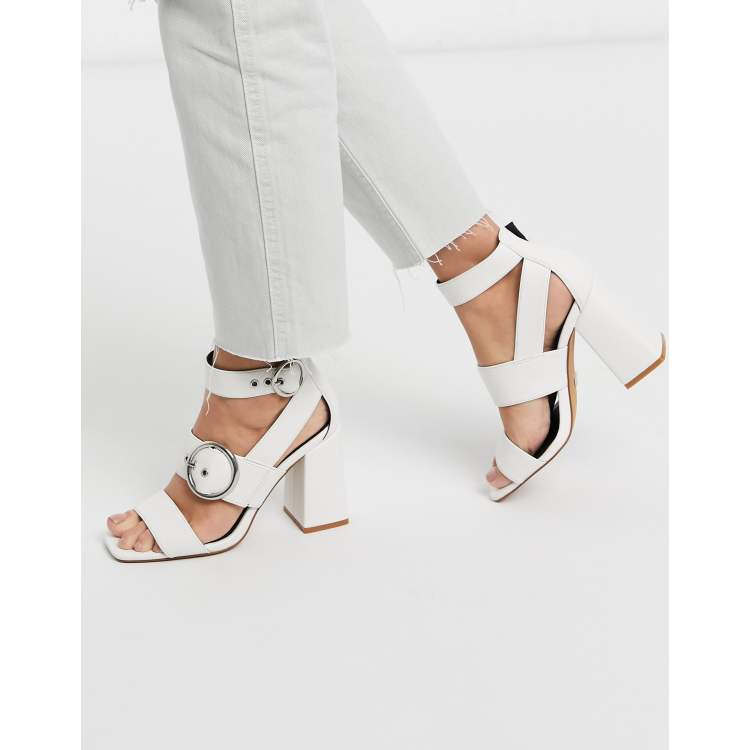 Topshop white heeled on sale sandals