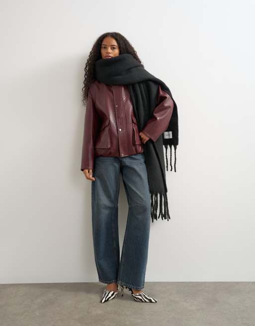 Topshop bufanda manta Sydney en negro, 2 de 3