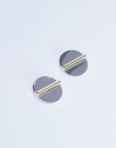 Topshop - Buffy - Opvallende oorknopjes in zilver - view 1