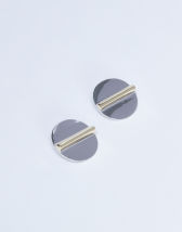 Topshop buffy statement stud earrings in silver