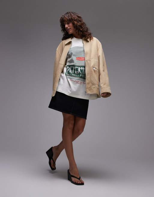 Topshop – Buntes Oversize-T-Shirt mit „Peperoncini“-Print, 4 von 4