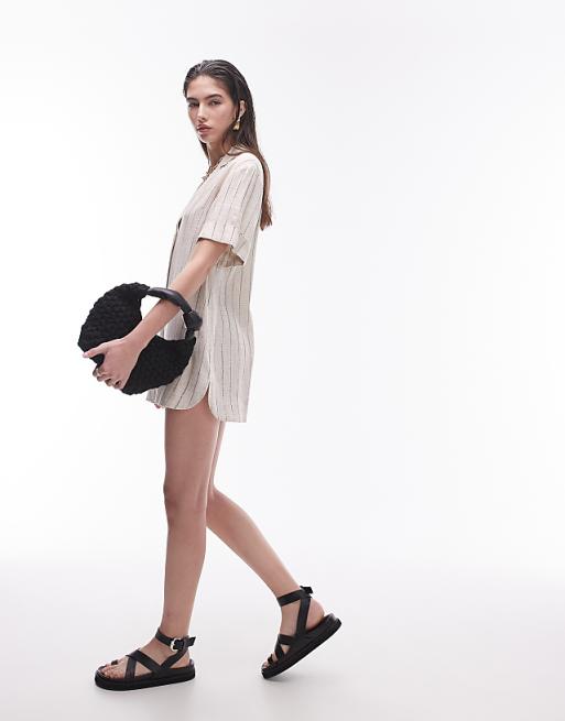 Jada Buttoned Down Belted Romper Jada Buttoned Down Belted Romper