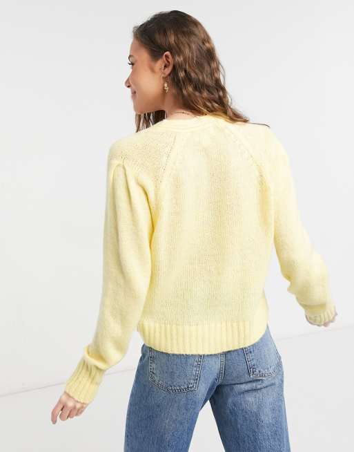 Topshop yellow cheap cardigan